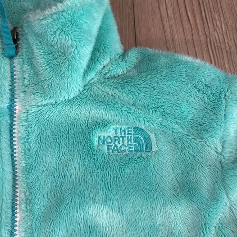 NORTH FACE TEAL OSITO JACKET SUPER SOFT AND FUZZY GIRLS SIZE 18